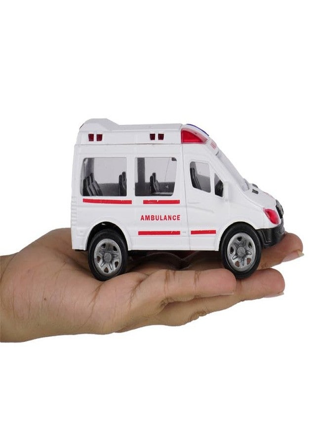 Asian Portable Plastic Pull Back Ambulance Toy for Kids 1 Piece (White) - Image 4
